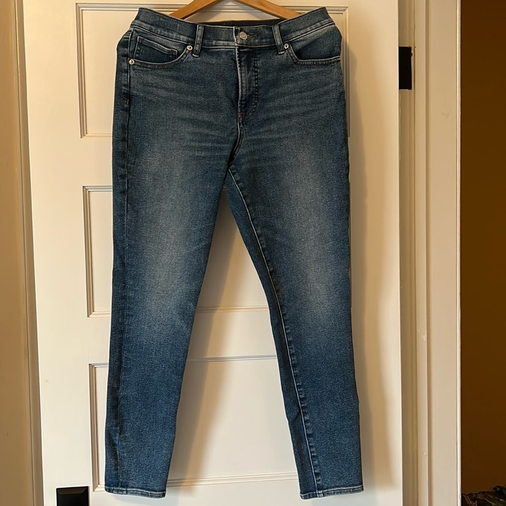 Jeans by express. Mid rise skinny jeans size 10 reg. Medium blue. Like new.